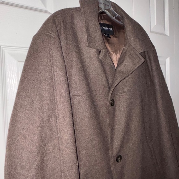 London Fog Wool Blend Brown Men's Jacket Sz Large - Picture 5 of 13